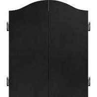 Mission Dartboard Cabinet BLACK (NO DARTBOARD) plus Marking Board